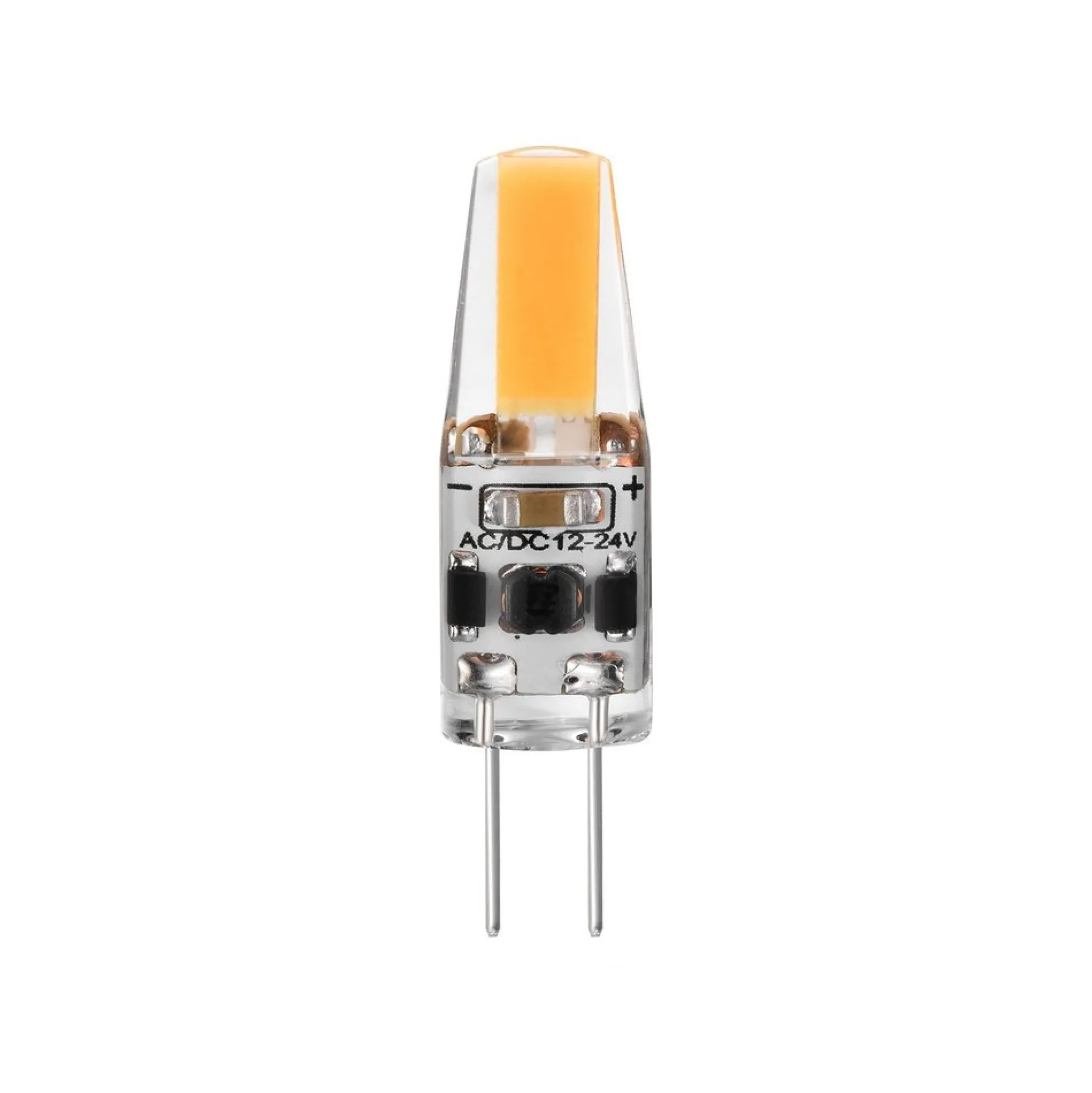 G4 1,5W LED pære, 170 lumen, 360 grader spredning, 2800K, 37 x Ø10 mm, 12V/24V AC/DC, dæmpbar