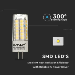 G4 3,2W LED pære, 12V, Samsung LED chip, 3000K (restsalg)