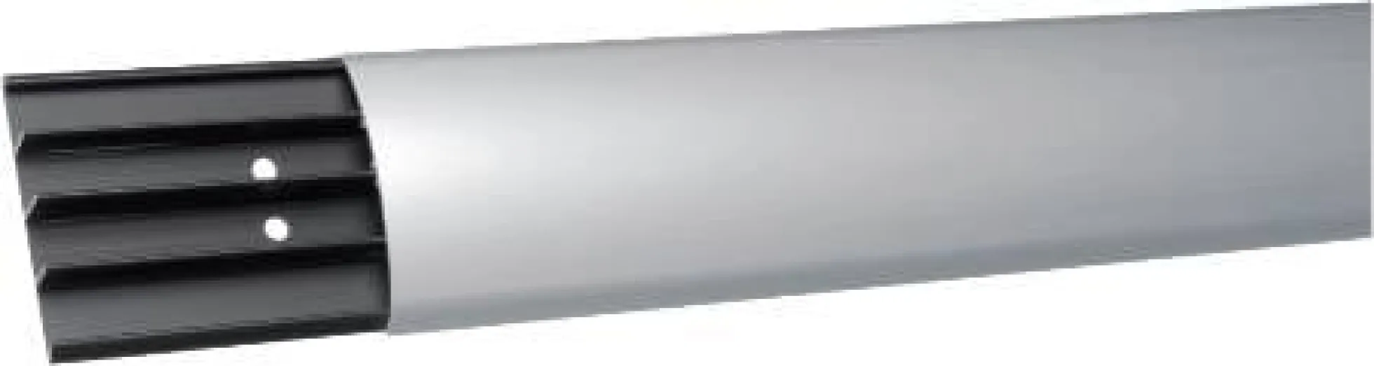 Hager, aluminium gulvkanal 18 x 75 mm, grå/alu, 2 meter