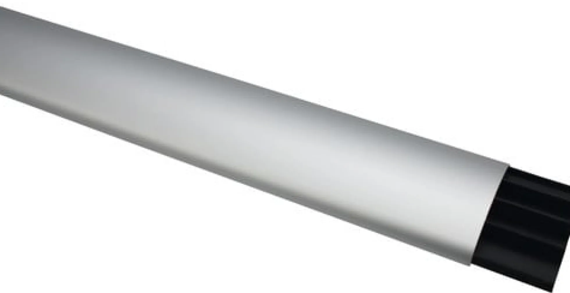 Hager, aluminium gulvkanal 18 x 75 mm, grå/alu, 2 meter