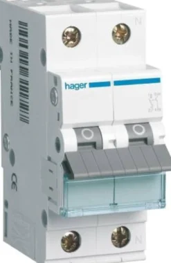 Hager MCN automatsikring, C, 13A, 1P, 6kA, 4 modul