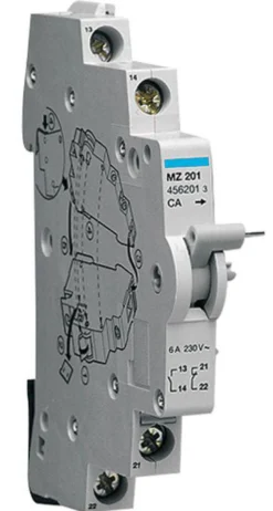 Hager MZ201, Hjælpekontakt, 6A, 240VAC