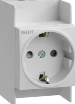 Hager stikdåse schuko for DIN-skinne, 16A, 250V