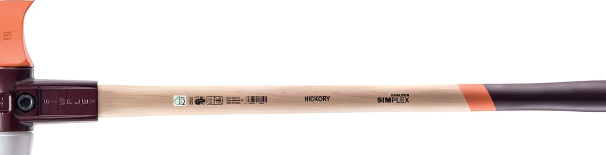 Halder Simplex flækøkse/hammer, støbejern, hickory, Ø60mm