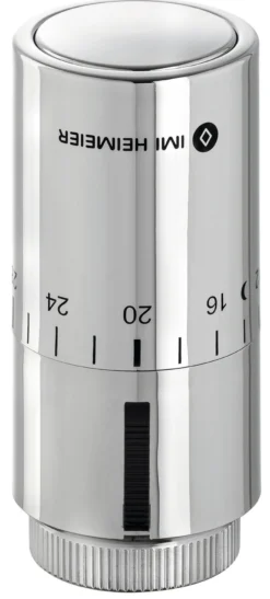 Halo termostat 0-28°C. Krom, fast føler. M30.