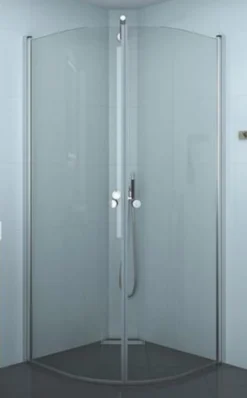 Halvrund svingdør 89-91 CM klart glas