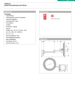 Hansgrohe AddStoris makeupspejl, 3x forstørrelse, med LED lys