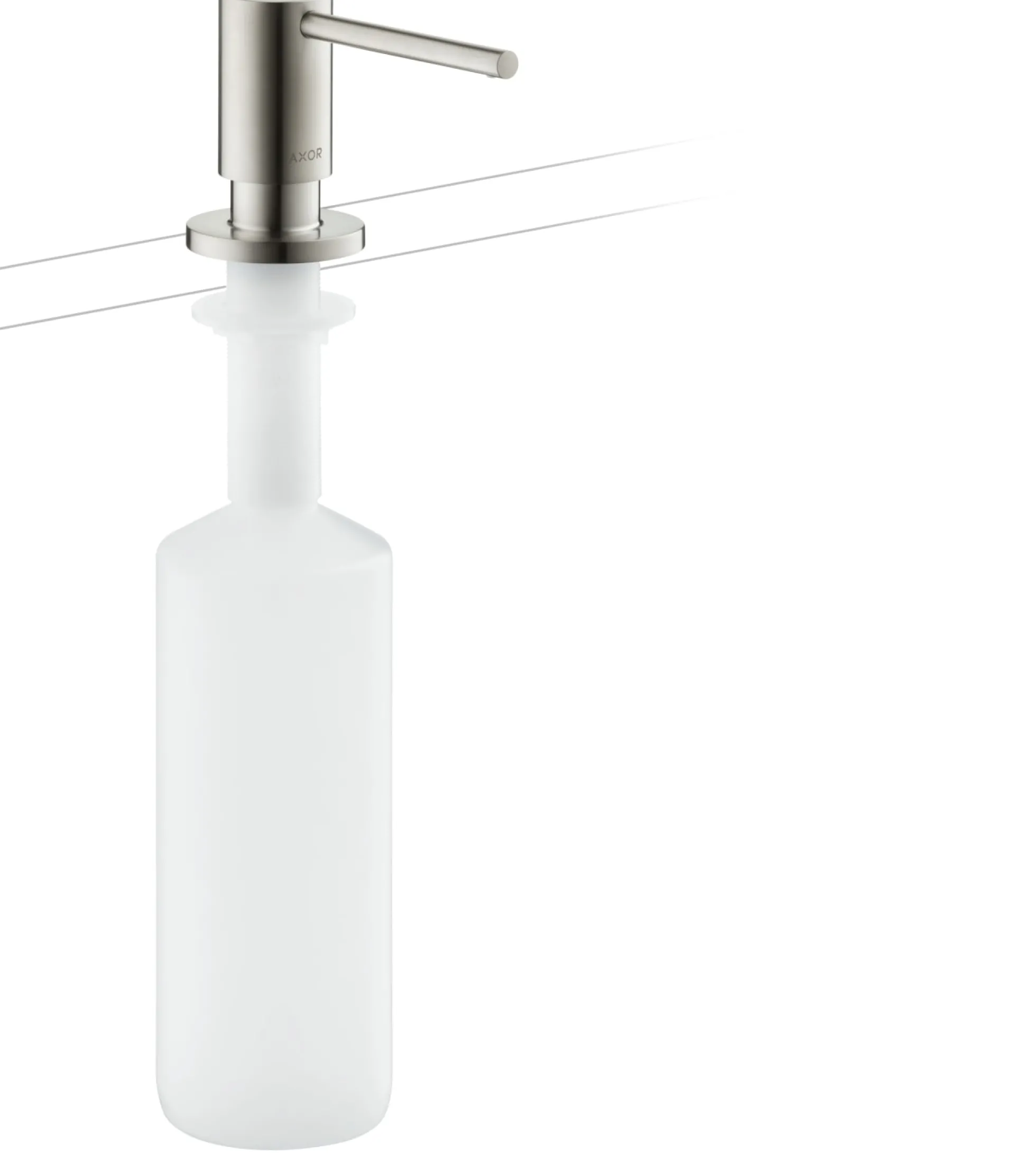 Hansgrohe AXOR Uno sæbedispenser, 500 ml, stål-optik