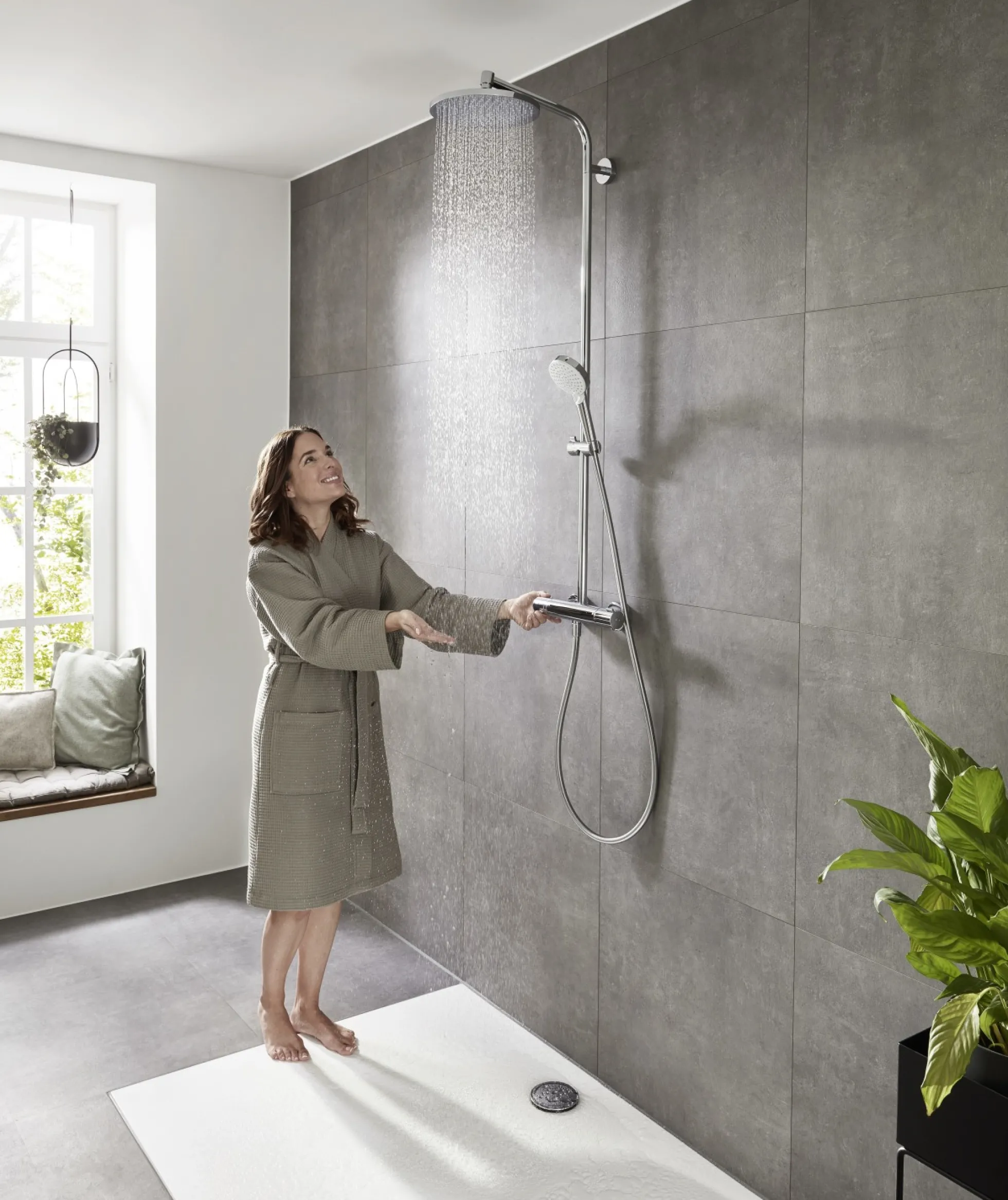 Hansgrohe Crometta S 240 Showerpipe brusesæt, EcoSmart, krom