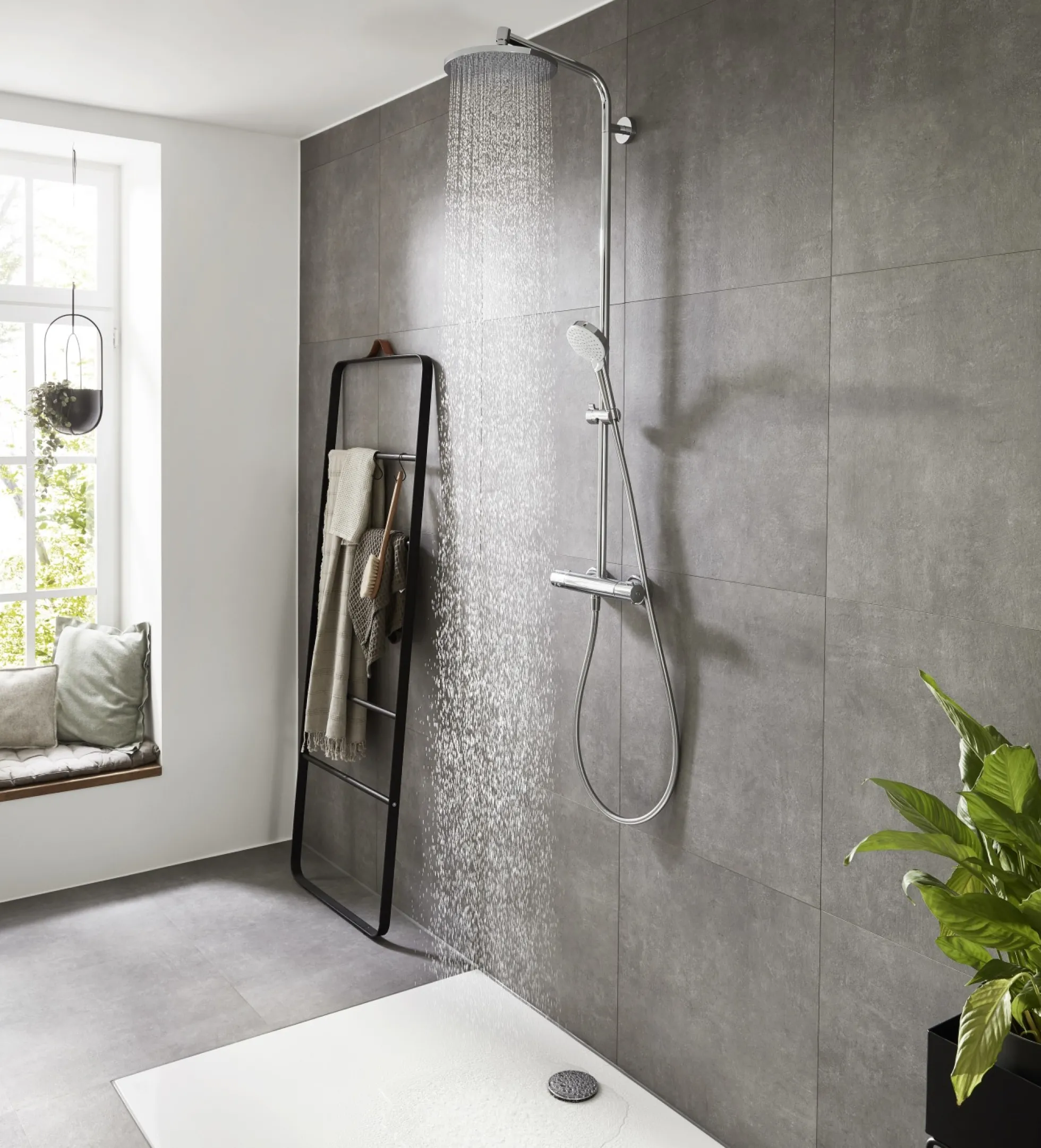 Hansgrohe Crometta S 240 Showerpipe brusesæt, EcoSmart, krom