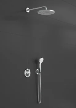 Hansgrohe Crometta Vario håndbruser, EcoSmart, krom/hvid, 100 mm