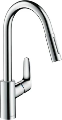 Hansgrohe Focus M41 køkkenarmatur, udtræk, C-tud, 1-grebs - flere farver