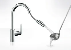 Hansgrohe Focus M41 køkkenarmatur, udtræk, C-tud, 1-grebs - flere farver