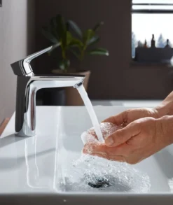 Hansgrohe Talis E 110 håndvaskarmatur, 1-greb, push-open bundventil, krom
