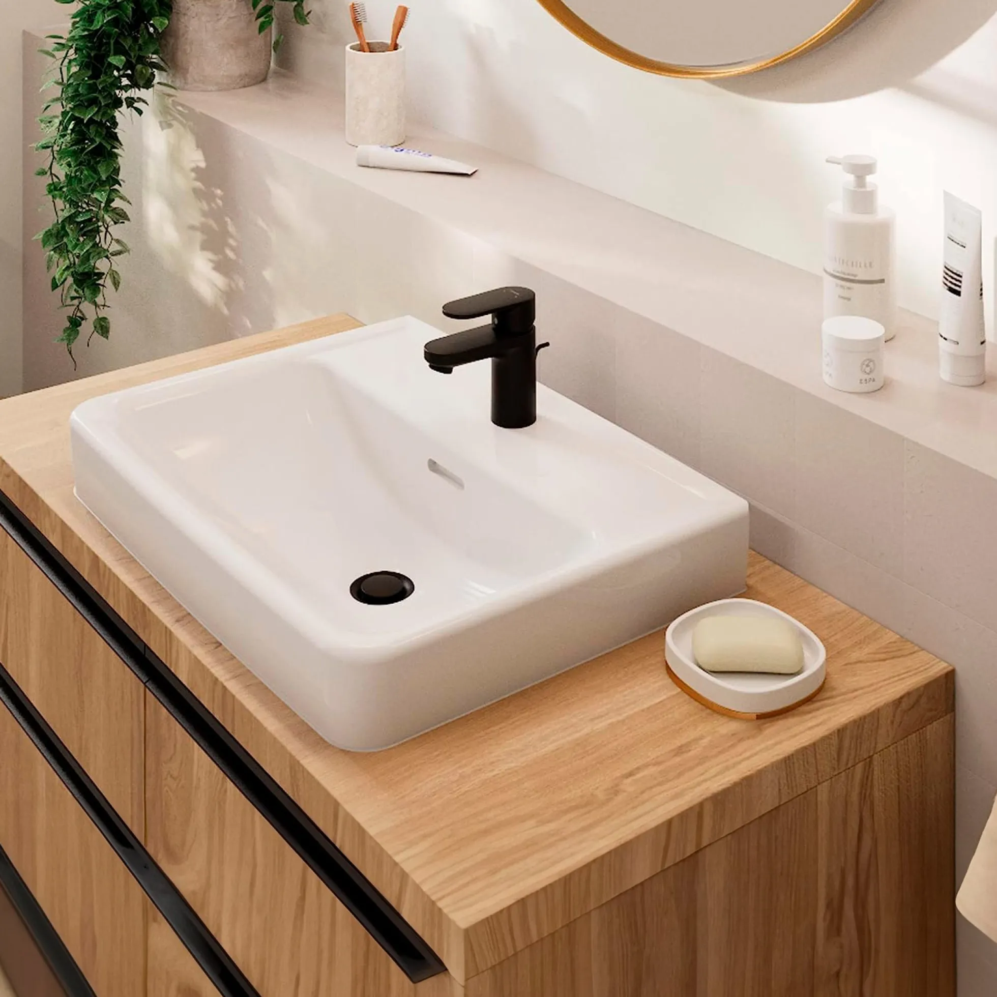 Hansgrohe Vernis Blend 70 håndvaskarmatur, løft-op bundventil