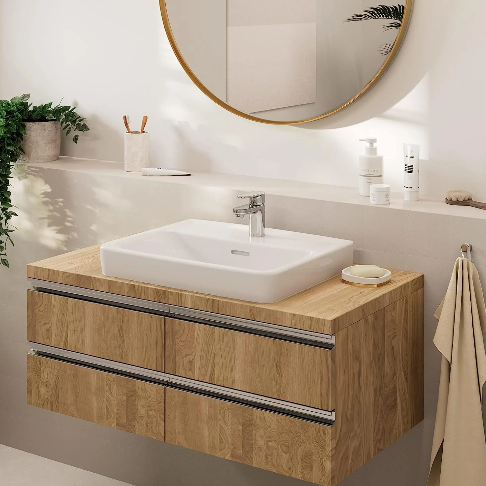 Hansgrohe Vernis Blend 70 håndvaskarmatur, løft-op bundventil