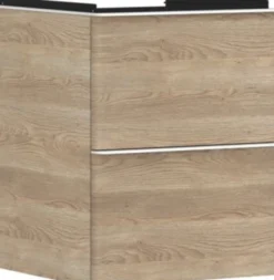 Hansgrohe Xelu Q vaskeskab, 480x475x605mm, 2 skuffer, MDF, naturlig eg