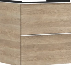Hansgrohe Xelu Q vaskeskab, 580x475x605mm, 2 skuffer, MDF, naturlig eg