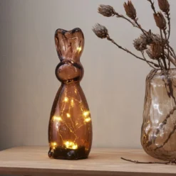 Harry glas hare, batteridrevet, brun - Star Trading