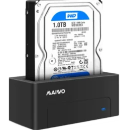 HDD/SSD docking station, USB 3.1 Gen 2, USB-C, 10 Gbps, sort