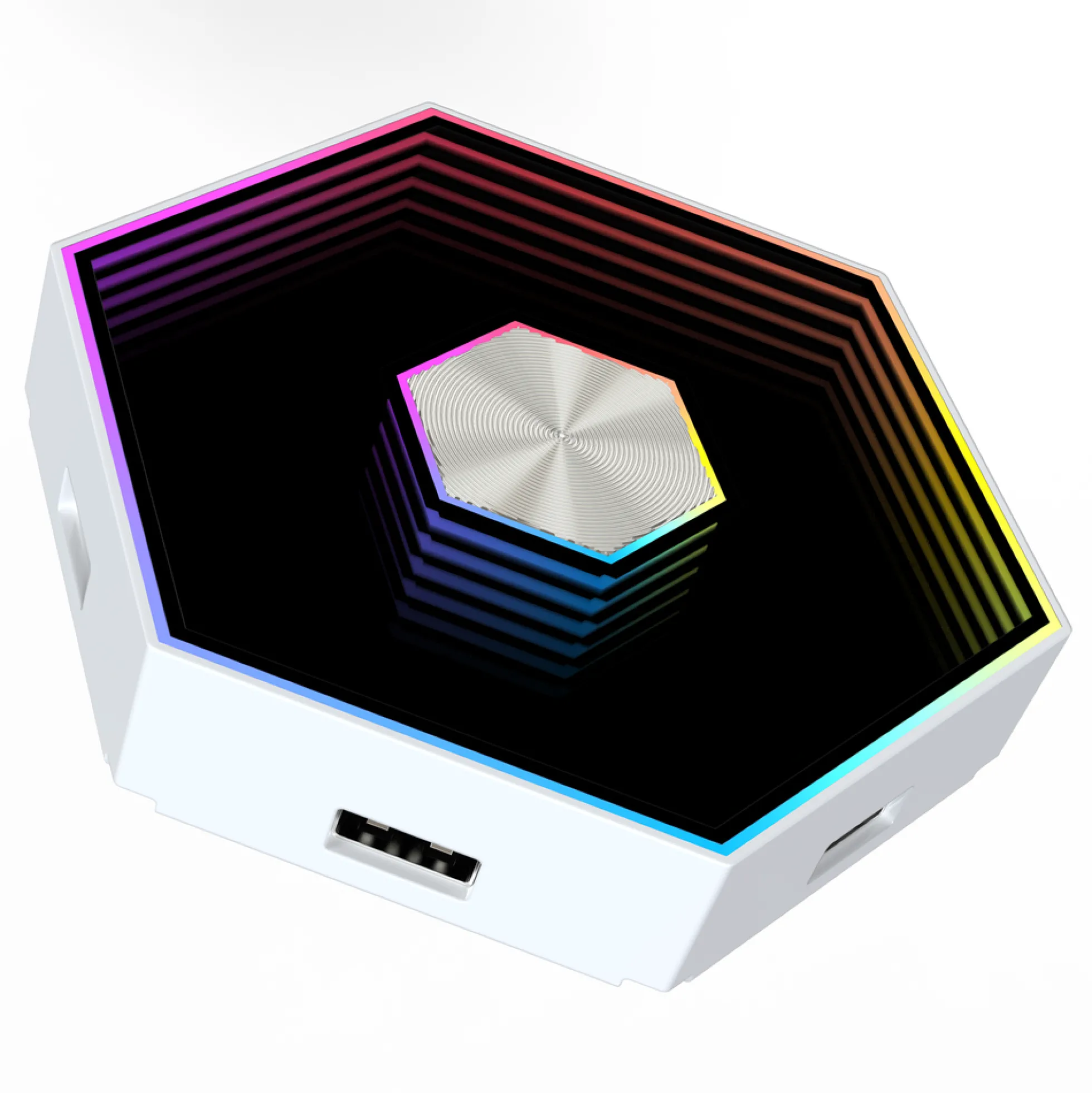 Hexagon Infinity væglys, bordlampe, RGBIC, 5V, gamer vægbelysning