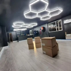 Hexagon LED-lys, 5 felter komplet sæt, 168W, RA95, 5000K, 14250 lm, 230V