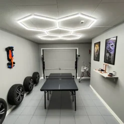 Hexagon LED-lys, 5 felter komplet sæt, 168W, RA95, 5000K, 14250 lm, 230V