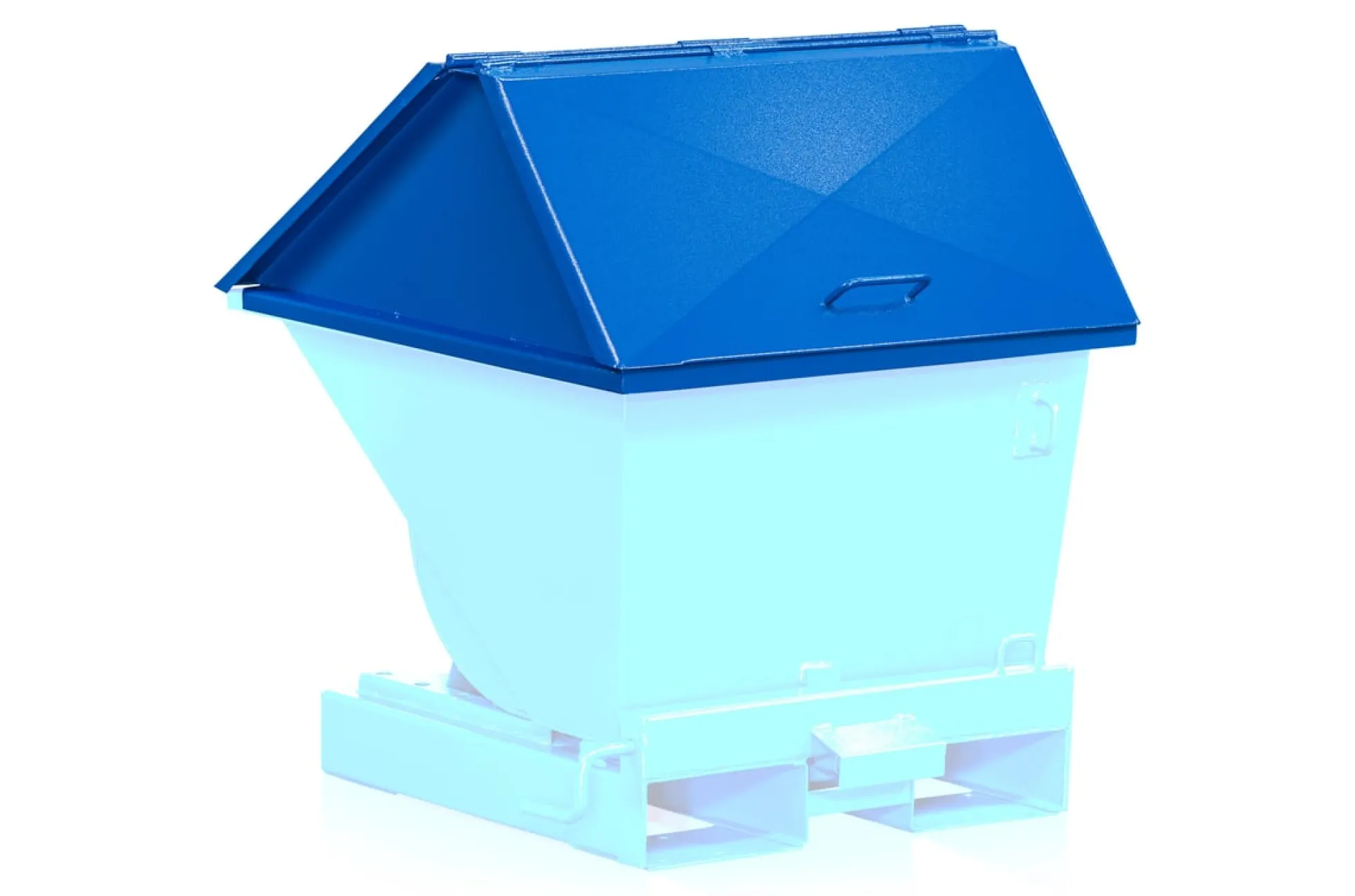 Højt låg til vippecontainer standard, 150 l