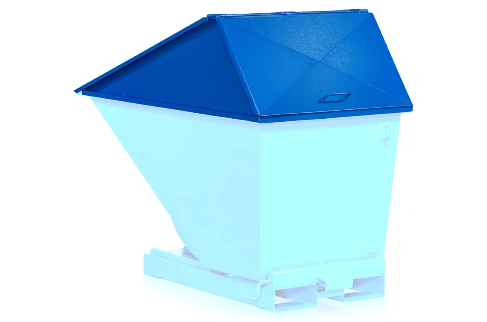 Højt låg til vippecontainer standard, 300 l