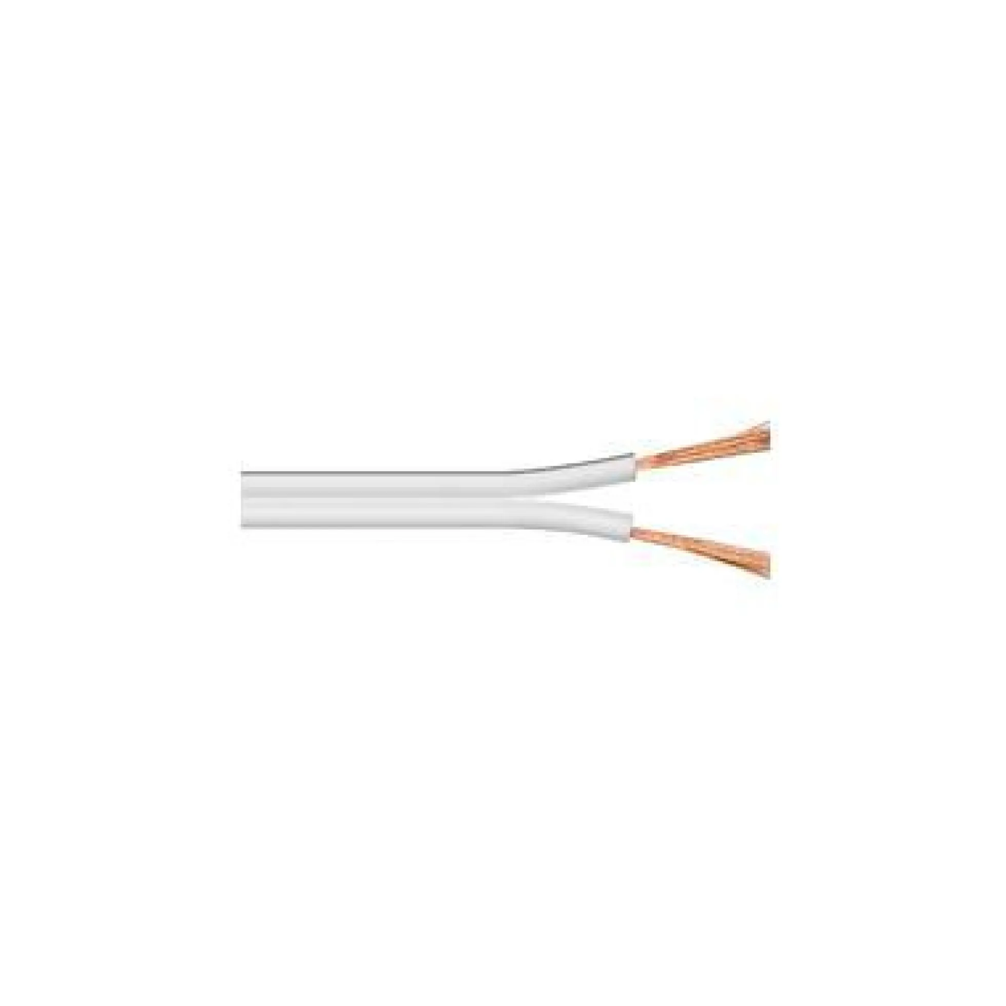 Højttalerkabel, 2 x 1,5 mm², CCA, hvid, ydre mål: 3,1 x 6,5 mm