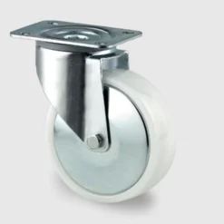 Hjul, drejelig, nylon, 125mm, 275kg, med firkant topplade, 3470UOHP62FAD