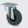 Hjul, gummi, drejeligt med plade, 80 mm, 70 kg, 3470PVRP62