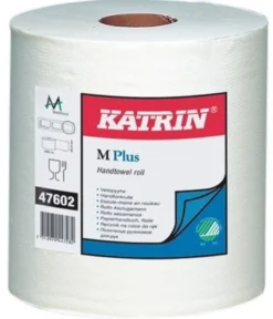 Håndklæderulle Katrin Plus M, 20,5 cm x 280 m, hvid, 1-lags