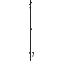 Håndklædetørrer i mat sort m. stikprop, højde 1720 mm, rustfrit stål - Smedbo