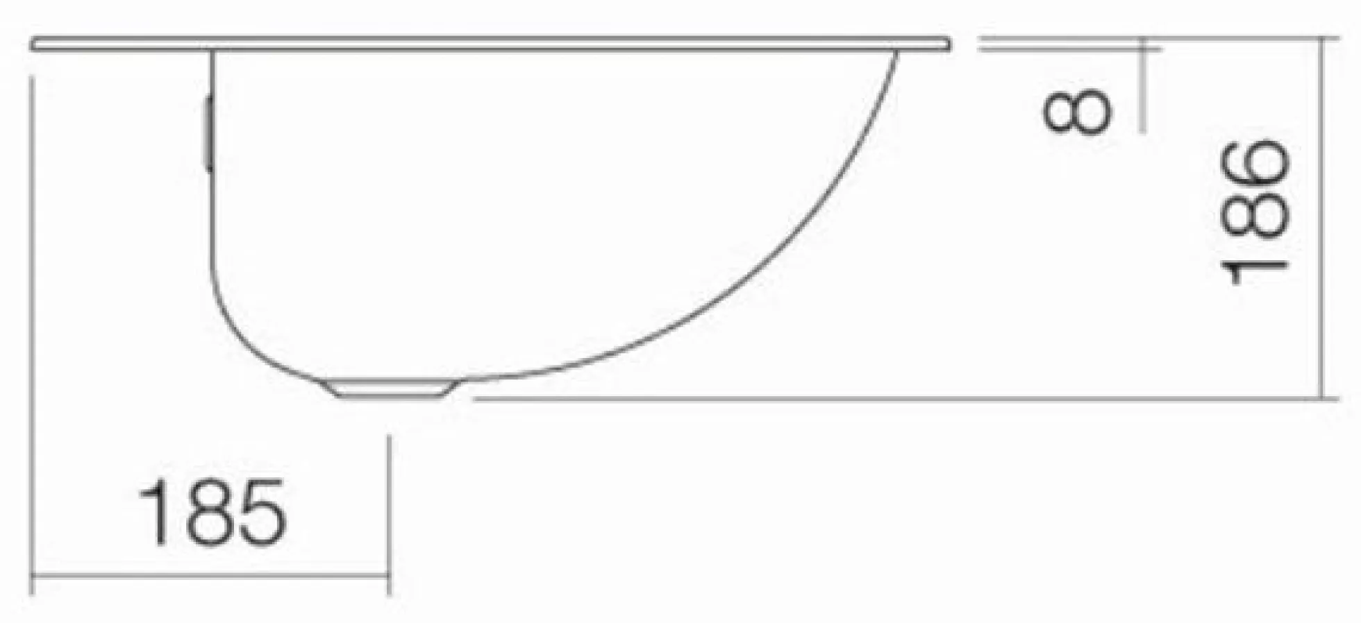 Håndvask EW3, 475-475mm, hvid