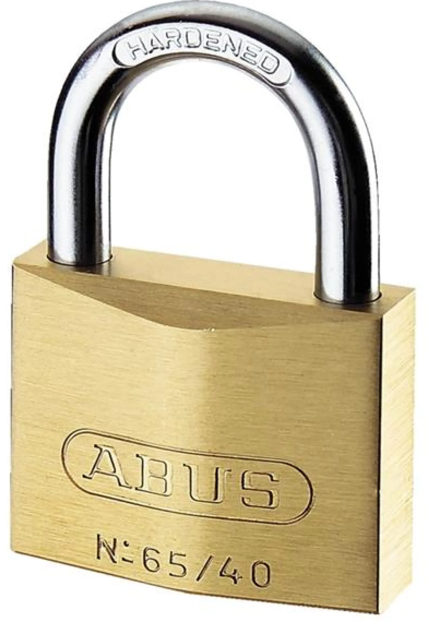 Hængelås Abus 65/40 ka6401, messing, 40mm bredde, 6,5mm bøjletykkelse, 22mm bøjlespændevidde