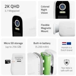 Hombli Battery Cam 2K, overvågningskamera