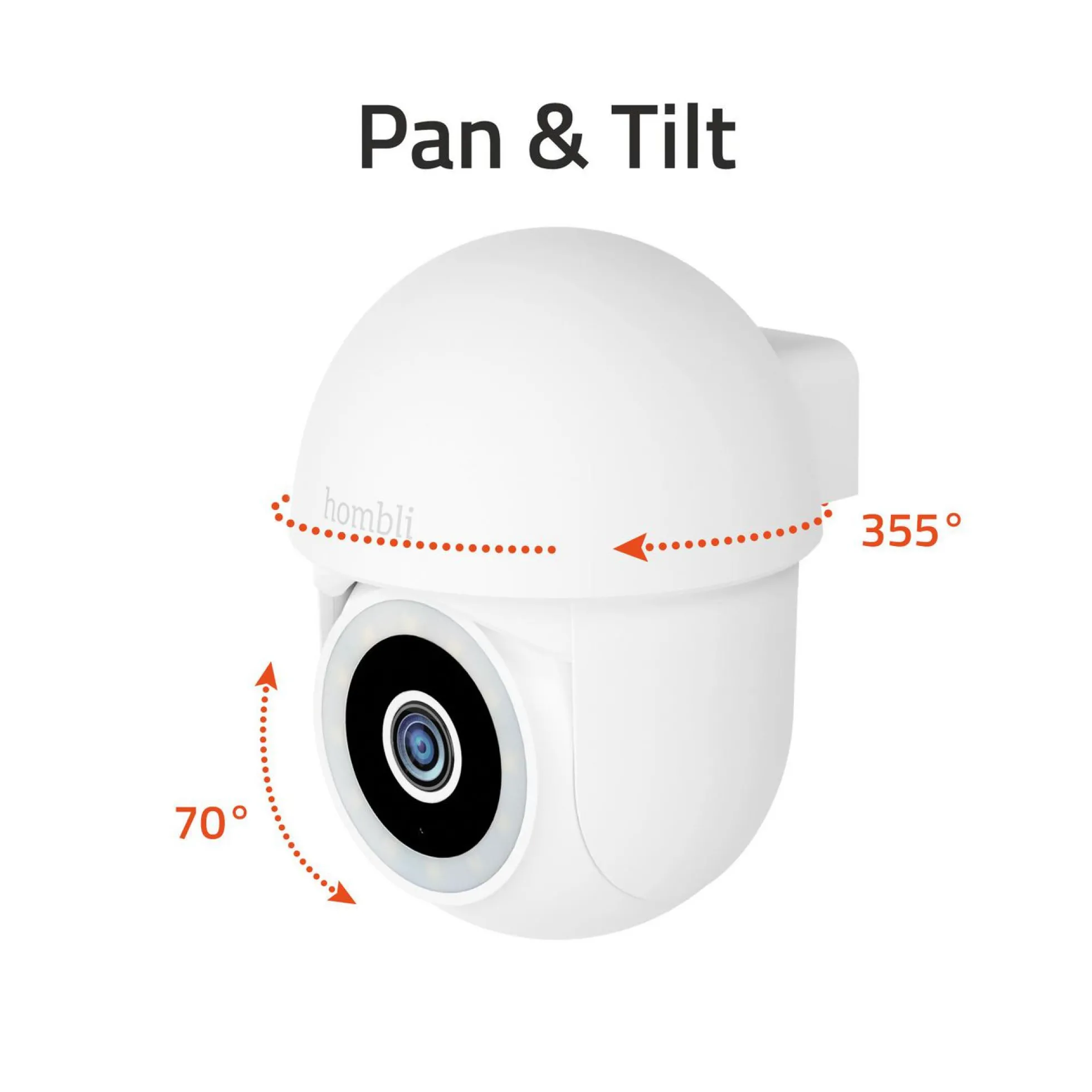 Hombli Pan & Tilt Cam, 2K/4K overvågningskamera