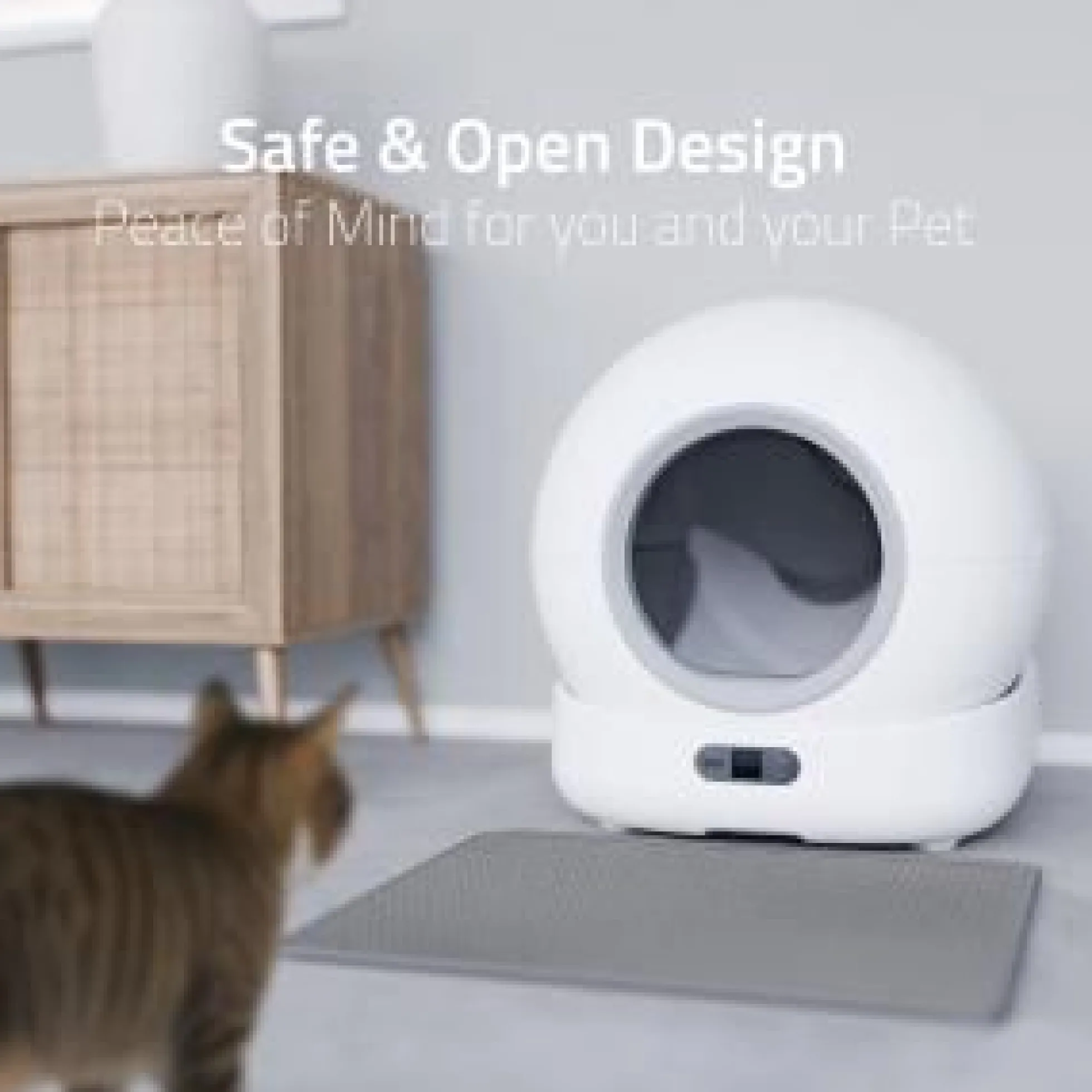 Hombli Smart Cat Litter Box, selvrensende kattebakke med kamera