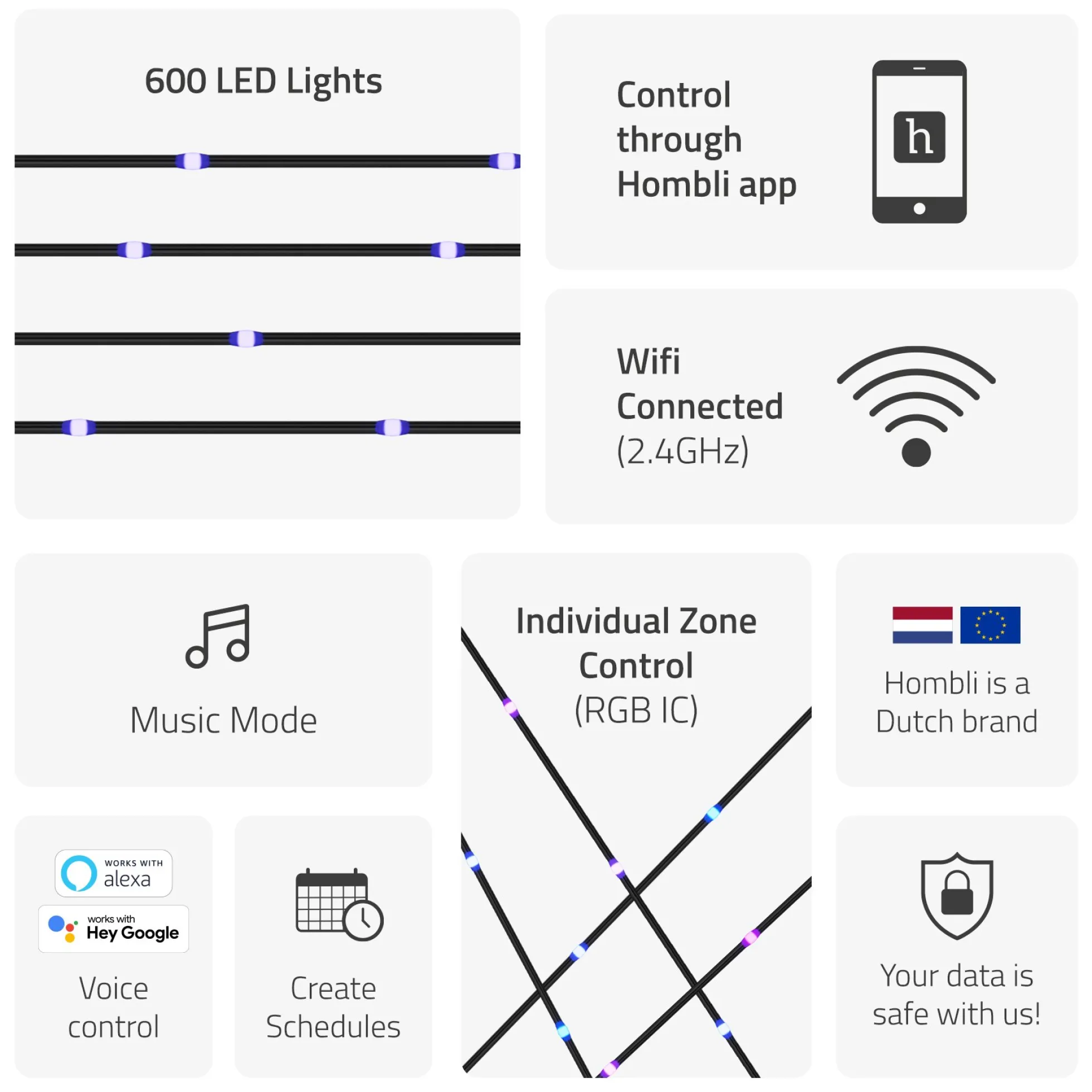 Hombli Smart Christmas Tree, 3 meter