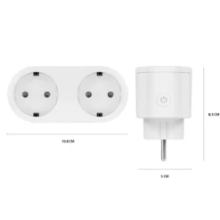 Hombli Smart Socket Duo, smart plug med to stik, hvid