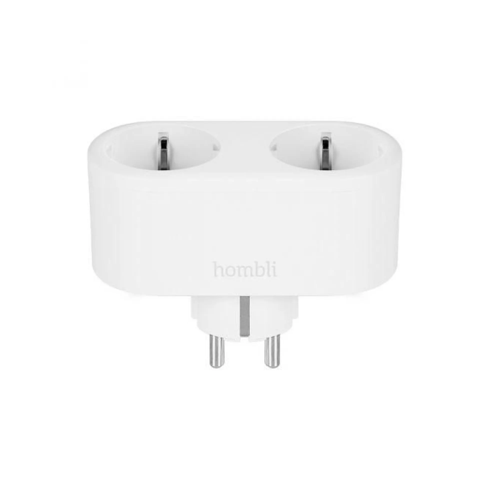 Hombli Smart Socket Duo, smart plug med to stik, hvid