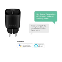 Hombli Smart Socket, smart plug, WiFi, sort - 3 pak