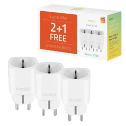 Hombli Smart Socket, smart plug, WiFi, hvid - 3 pak