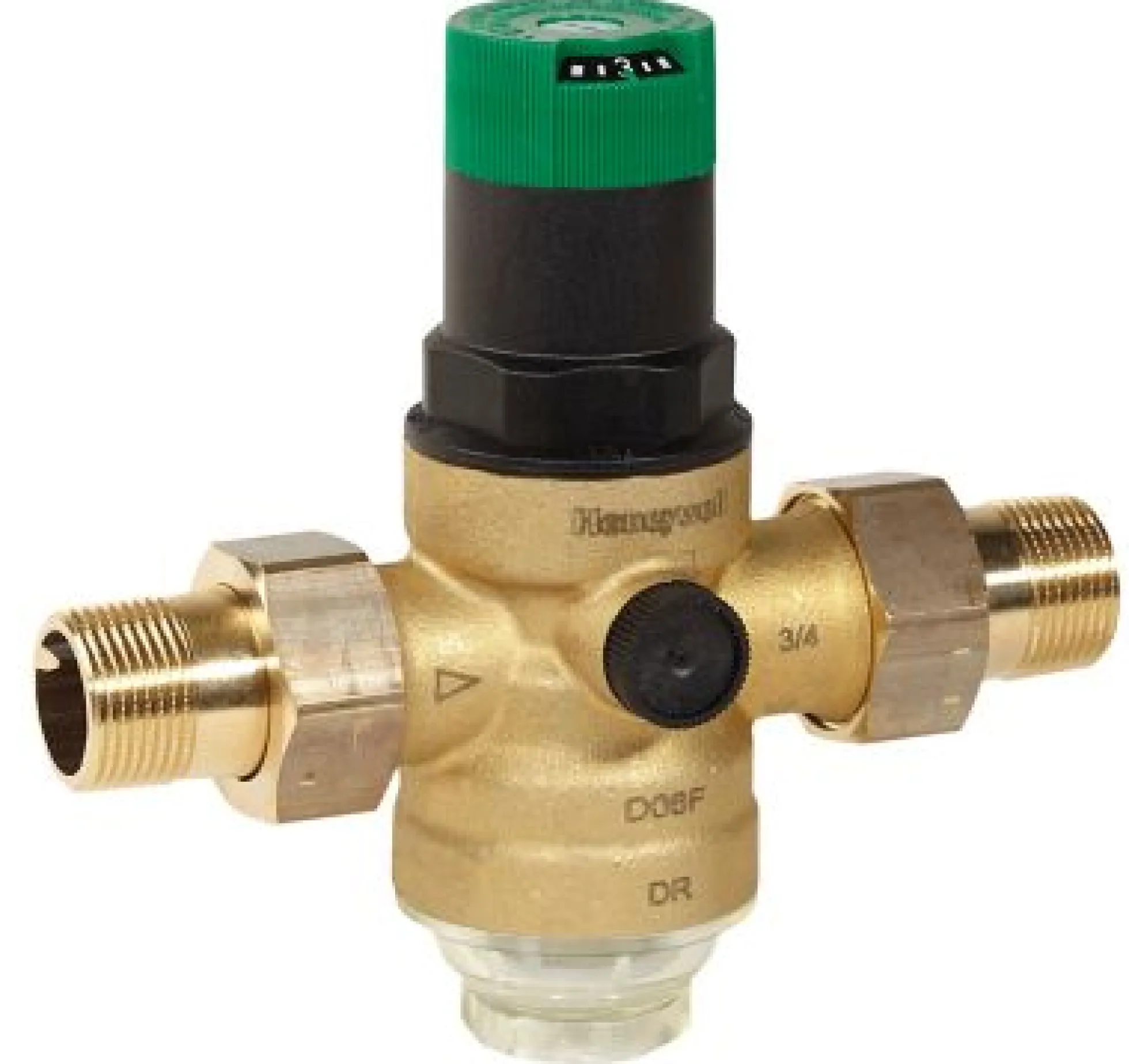 Honeywell D06F-3/4A trykreduktionsventil med unioner