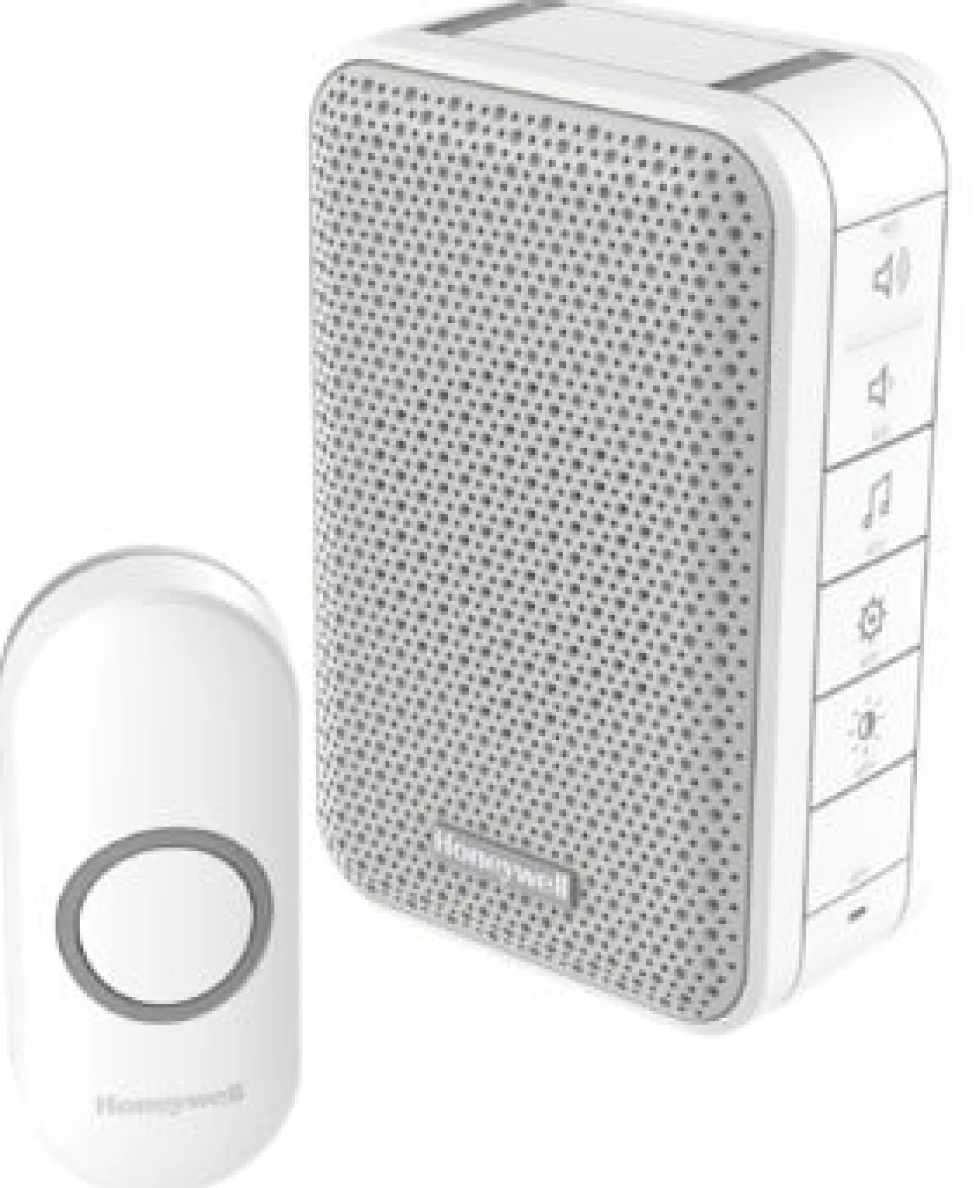 Honeywell – Trådløs dørklokke med LED. 84dB, hvid, 150 meter