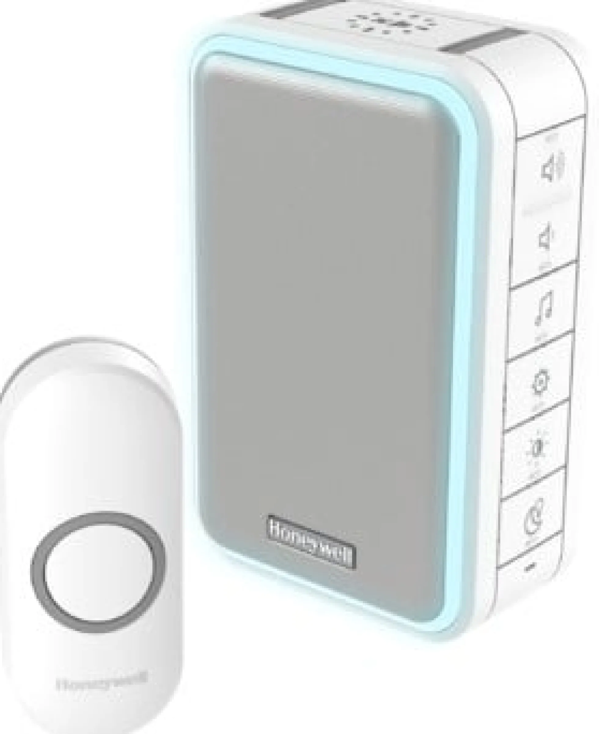 Honeywell – Trådløs dørklokke med LED med farvevalg, 84dB, hvid, 150 meter