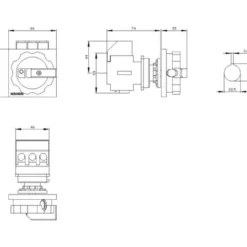 Hovedafbryder, 3 polet, 25A AC-3 400V, 7,5kW - Siemens 3LD2154-0TK51