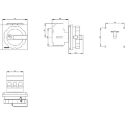 Hovedafbryder 3-polet, 63A, AC-3, 400V, 15kW - Siemens