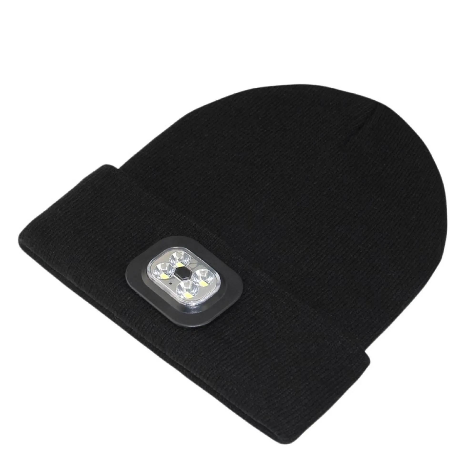 Hue med genopladelig LED-lygte, 200 lumen
